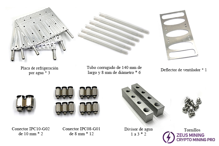 Piezas de la placa de refrigeración por agua para minero S19kpro