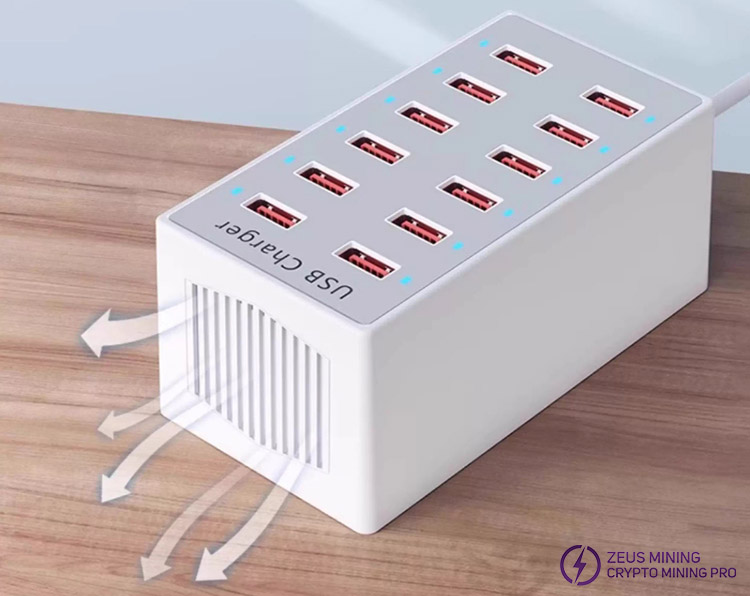 Cargador multipuerto USB de 12 puertos