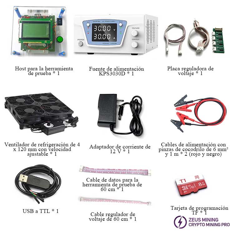 Comprobador universal Antminer con fuente de alimentación KPS303D