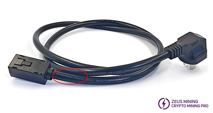 Cable de alimentación SA2-30 a CN para Whatsminer