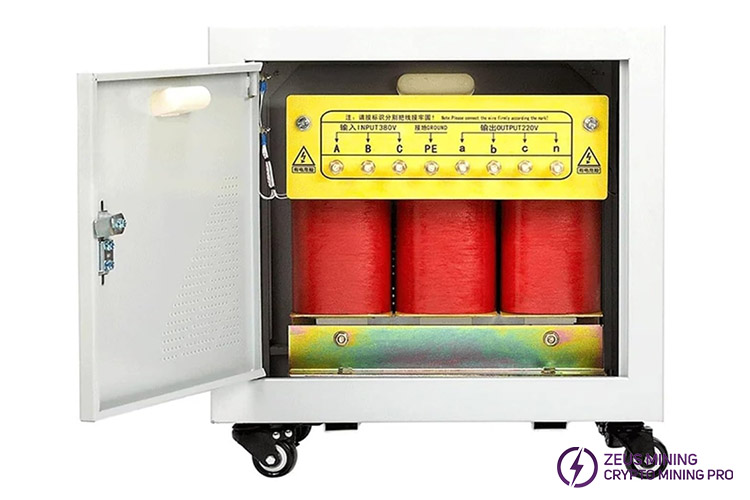 Transformador de potencia de aislamiento eléctrico de tipo seco trifásico de 380 V a 220 V