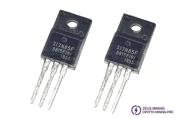 MOSFET SI7N65F para la reparación de la fuente de alimentación Antminer APW12