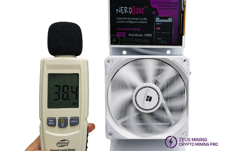 Prueba de ruido del minero NerdQaxe++ de 4,8 T ASIC Prueba de ruido del minero NerdQaxe++ de 4,8 T ASIC