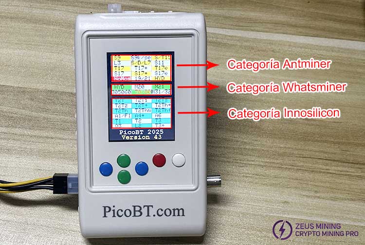 Interfaz de prueba del comprobador picobt Interfaz de prueba del comprobador picobt