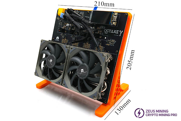 Refrigeración por aire con dos ventiladores del Bitaxe NerdOCTAxe Minero de 9.6T 160W Refrigeración por aire con dos ventiladores del Bitaxe NerdOCTAxe Minero de 9.6T 160W