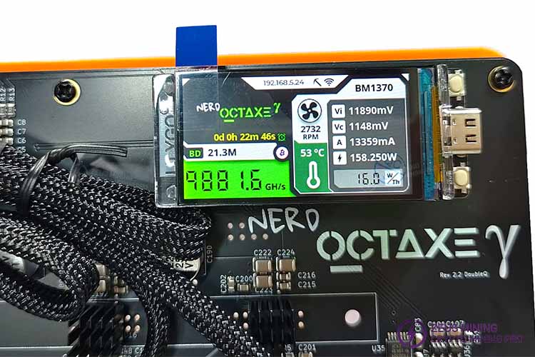 Interfaz de minería del Bitaxe Nerd OCTAXE 9.6T Interfaz de minería del Bitaxe Nerd OCTAXE 9.6T