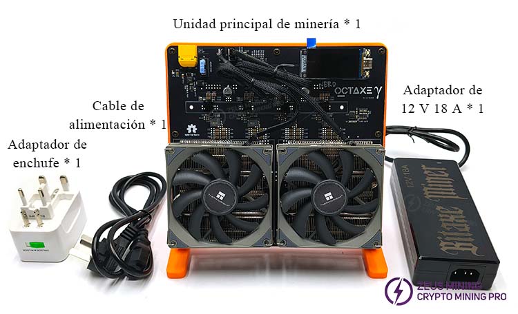 Minero Bitcoin Nerd OCTAXE 9.6T de 160W con fuente de alimentación para minería en solitario Minero Bitcoin Nerd OCTAXE 9.6T de 160W con fuente de alimentación para minería en solitario