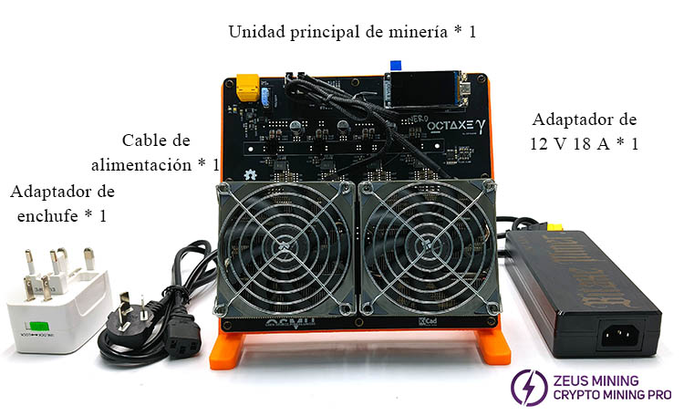 Minero Bitcoin Nerd OCTAXE 9.6T de 160W con fuente de alimentación para minería en solitario Minero Bitcoin Nerd OCTAXE 9.6T de 160W con fuente de alimentación para minería en solitario