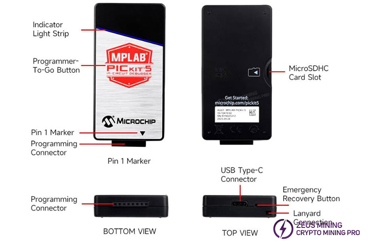 Depurador de circuitos Waveshare MPLAB PICkit 5 Depurador de circuitos Waveshare MPLAB PICkit 5