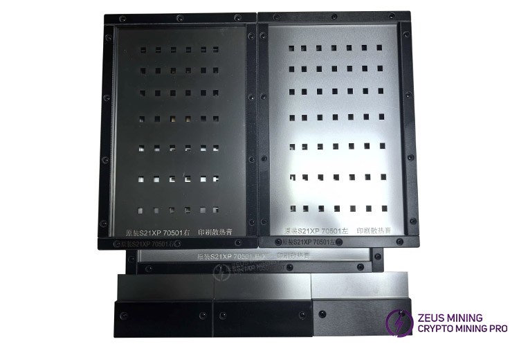Molde de pasta térmica para placa hash Antminer S21XP con refrigeración por aire Molde de pasta térmica para placa hash Antminer S21XP con refrigeración por aire