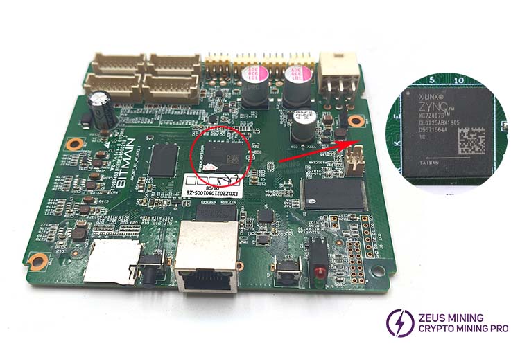 Lista de materiales del tablero de control Antminer 7007