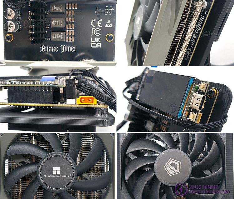 Minero NerdQaxe Bitaxe Rev 6.1 6T 100W BTC Solo