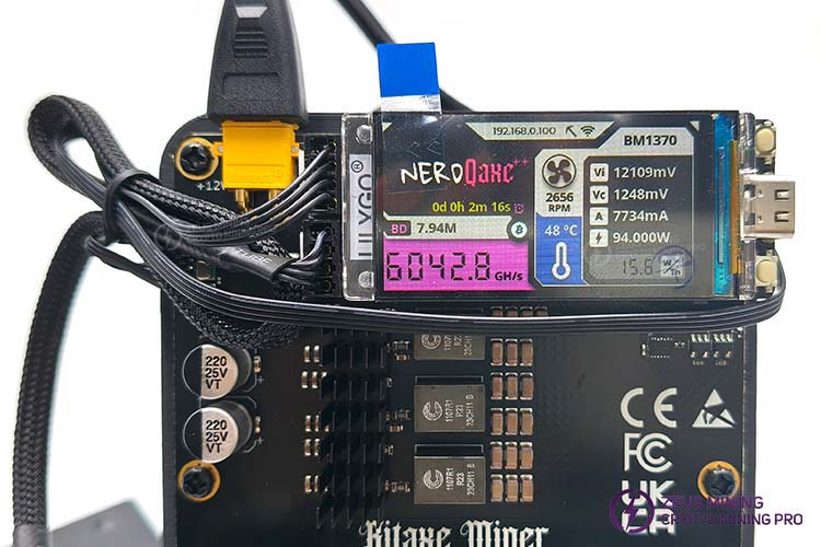 Ganancias en tiempo real NerdQaxe++ Rev 6.1 6T