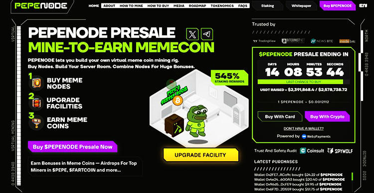 Preventa de la memecoin de la red PEPENODE Preventa de la memecoin de la red PEPENODE