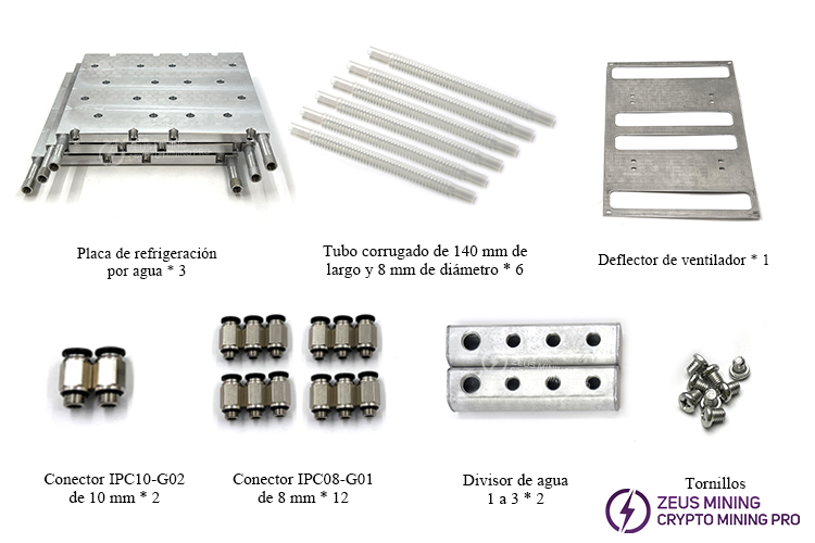 Disipador de calor de aluminio con placa de refrigeración líquida mejorada para Antminer S21+ Disipador de calor de aluminio con placa de refrigeración líquida mejorada para Antminer S21+