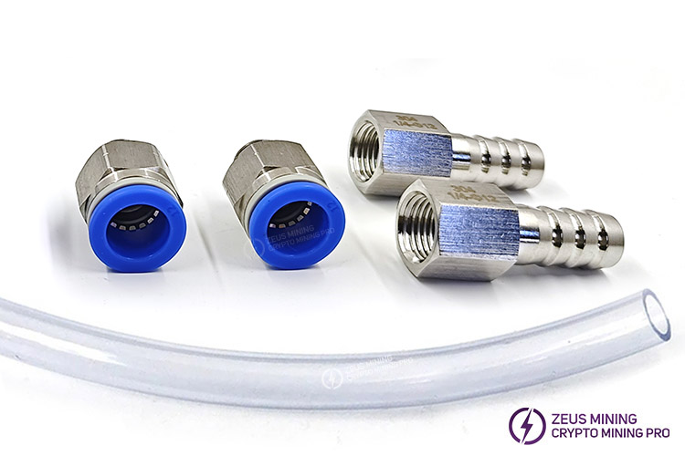 Conector rápido de 12 mm para refrigeración por agua para 1 minero Conector rápido de 12 mm para refrigeración por agua para 1 minero