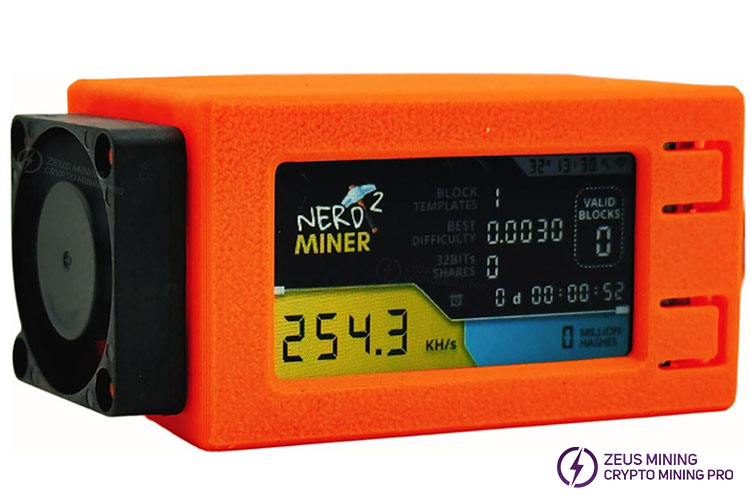 Minero Nerdminer Pro 255 kJ Solo BTC