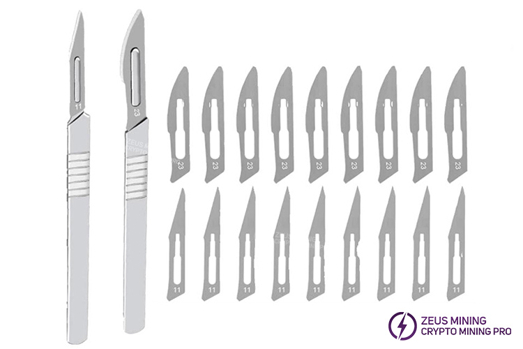 Mango de cuchillas de acero al carbono para herramientas de corte y reparación de PCB