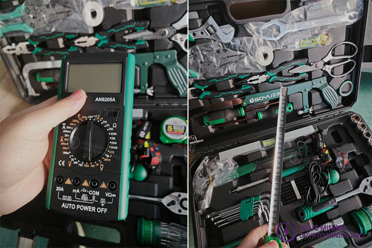 2Kit de herramientas de 27 piezas para reparación de granjas mineras