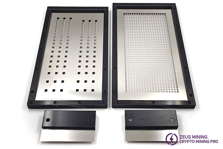 Plantilla de grasa térmica para placa de hash M50 de 105 chips