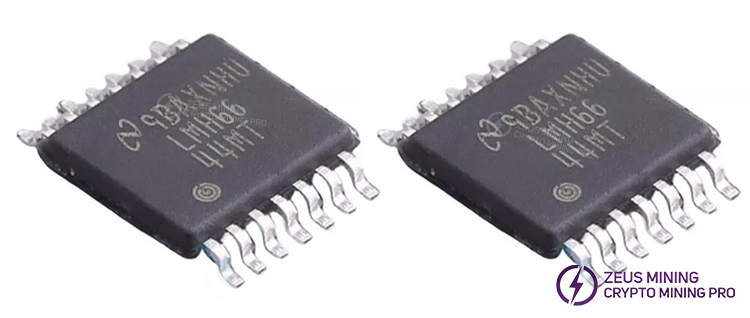 Amplificador operacional LMH6644 para la placa de hash Antminer S21+ Hydro Amplificador operacional LMH6644 para la placa de hash Antminer S21+ Hydro