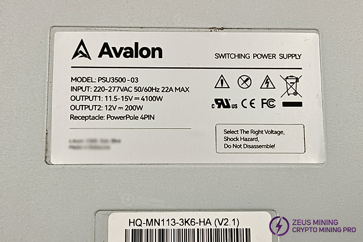Fuente de alimentación modelo PSU3500-03 Fuente de alimentación modelo PSU3500-03