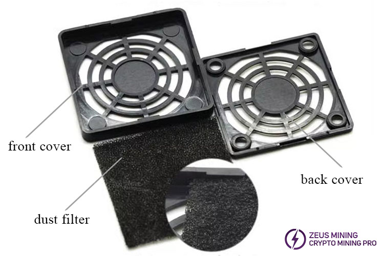 protector de ventilador de plástico con filtro