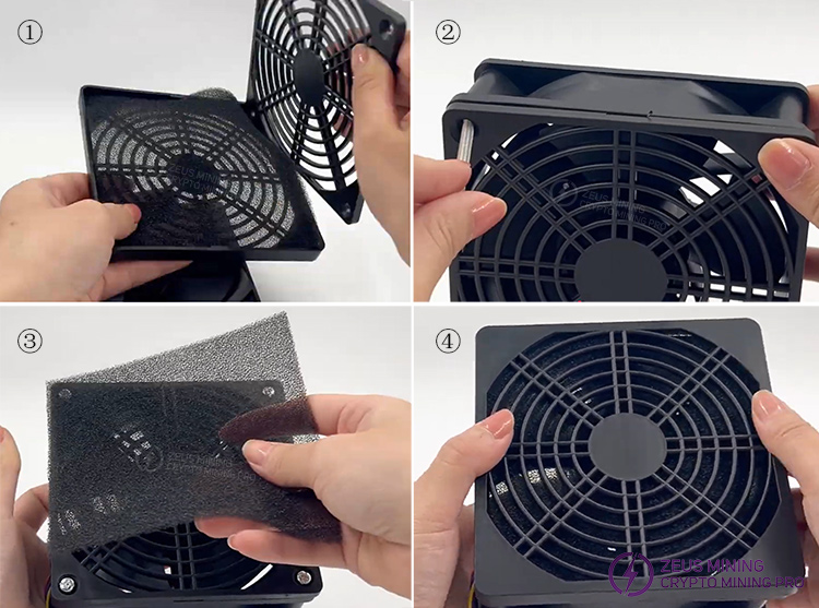 filtro de plástico para ventilador de caja de 120mm