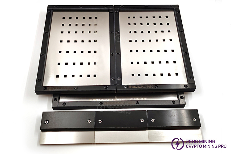 Molde de pasta térmica para placa hash Antminer S21XP con refrigeración por aire