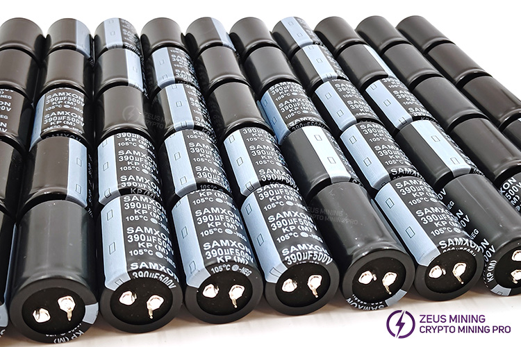 Condensadores electrolíticos de aluminio de 390 µF y 500 V CC Condensadores electrolíticos de aluminio de 390 µF y 500 V CC