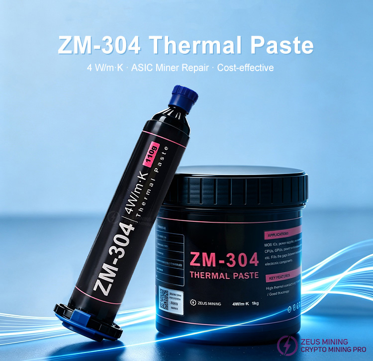 Pasta térmica ZM-304 de 4 W/m·k para el mantenimiento de placas de hash
