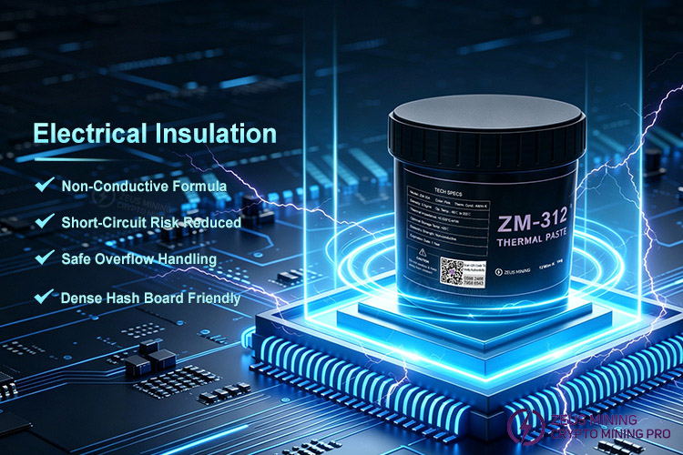 Grasa de silicona aislante térmicamente conductora ZM-308