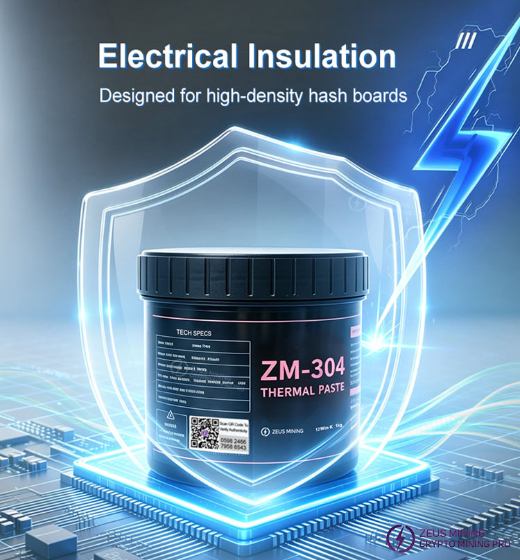 Pasta térmica ZM-304 de 4 W/m·k para placas de hash
