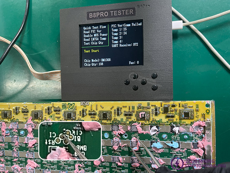 Dispositivo de prueba B8Pro para placas de hash Antminer