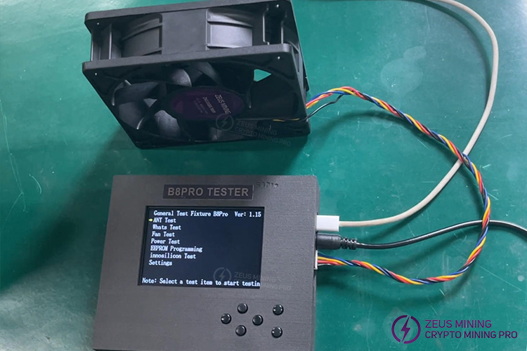 Cómo conectar el probador B8PRO y el ventilador de refrigeración