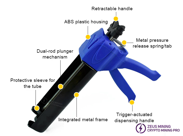 Pistola aplicadora doble de 400 ml