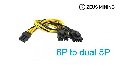 Cable adaptador de alimentación GPU 6P a doble 8P