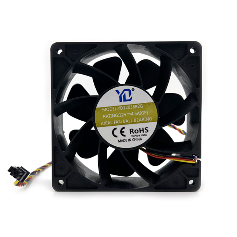 Ventilador de refrigeración universal de 4 pines YD12038B2G 12V 4.5A para Avalonminer