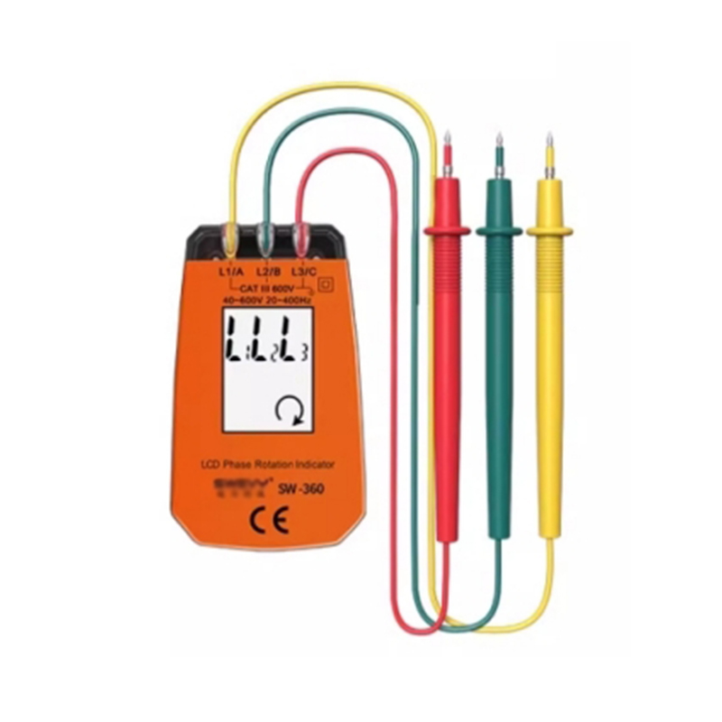 Indicador de rotación trifásica SW-360 LCD