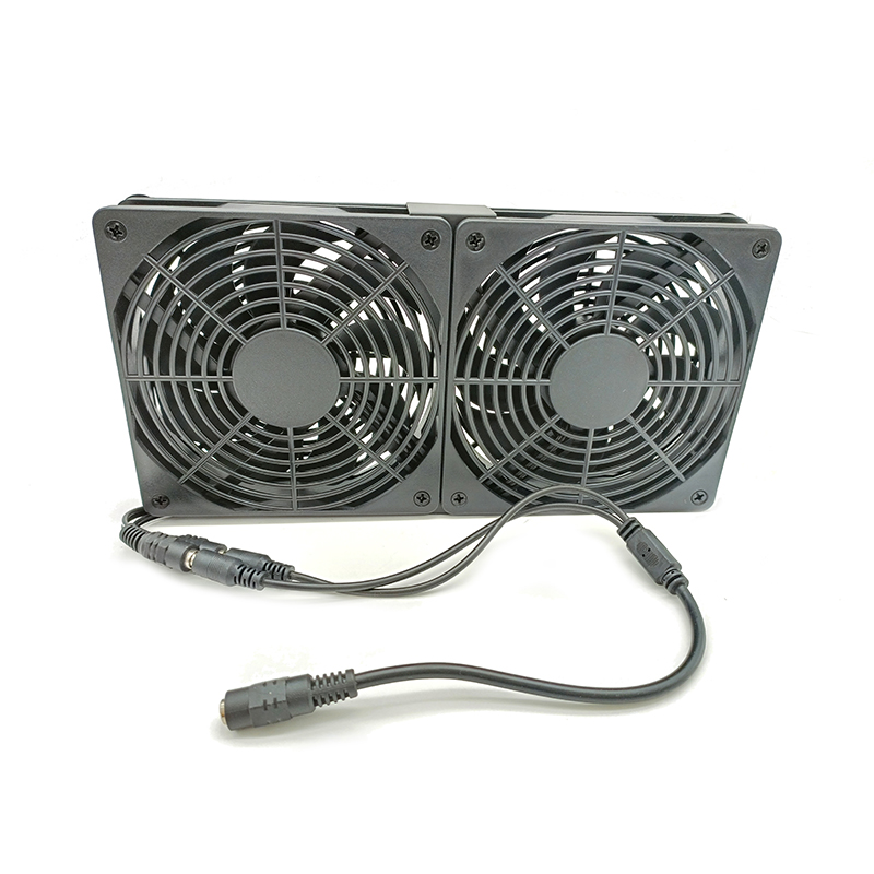 Enfriador de doble ventilador de velocidad ajustable de 12 cm