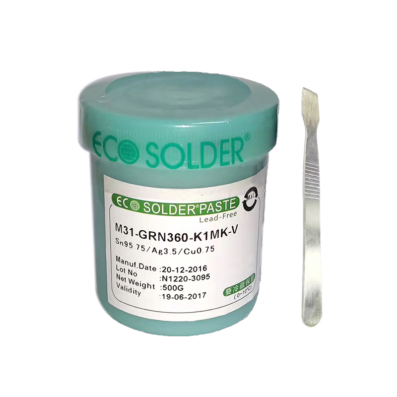 Pasta de soldadura de alta temperatura sin plomo M31-GRN360-K1MK-V 500g