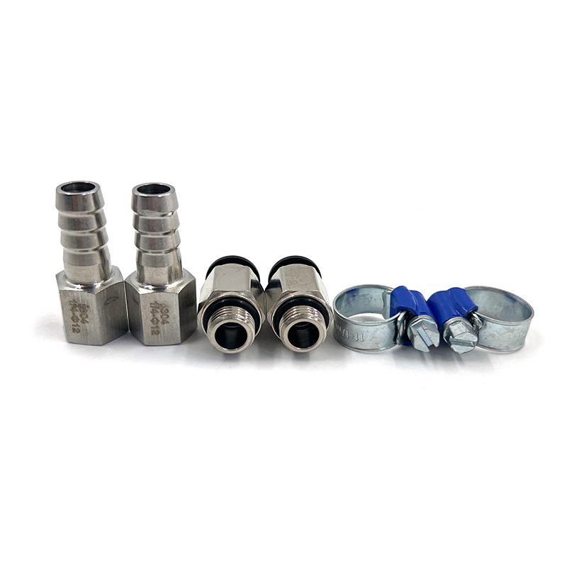 Kit de conector rápido de acero inoxidable de 10mm y 12mm para radiador Lianli