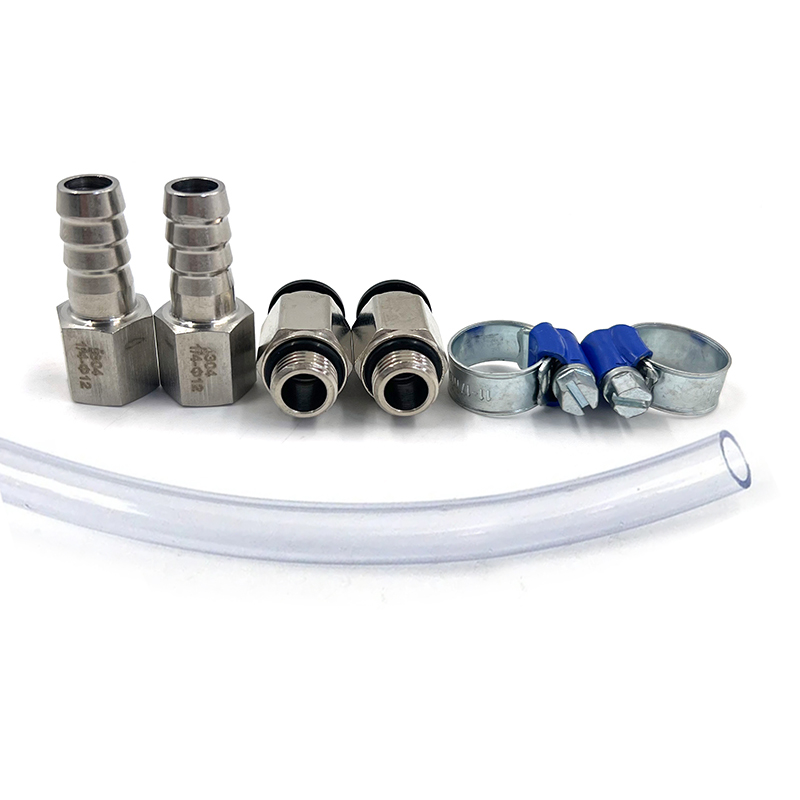 Kit de conector rápido de acero inoxidable de 10mm y 12mm para radiador Lianli