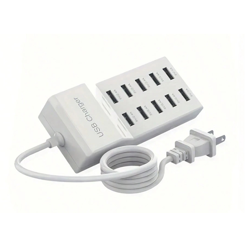 Estación de carga USB multipuerto de 10 y 12 puertos