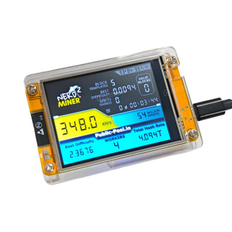 Minero de Bitcoin Nerdminer V2 350Kh/s BTC Solo