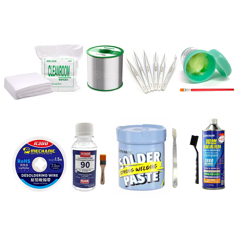 Kits de materiales auxiliares de soldadura para la reparación de mineros ASIC